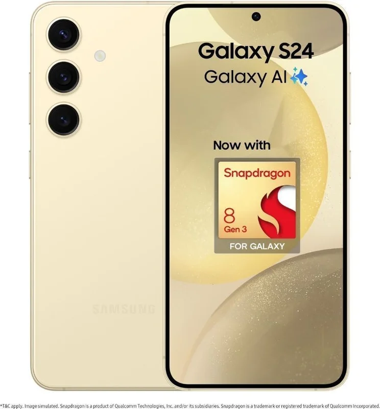 Samsung Galaxy S24 5G Snapdragon Amber Yellow 128 GB product photo